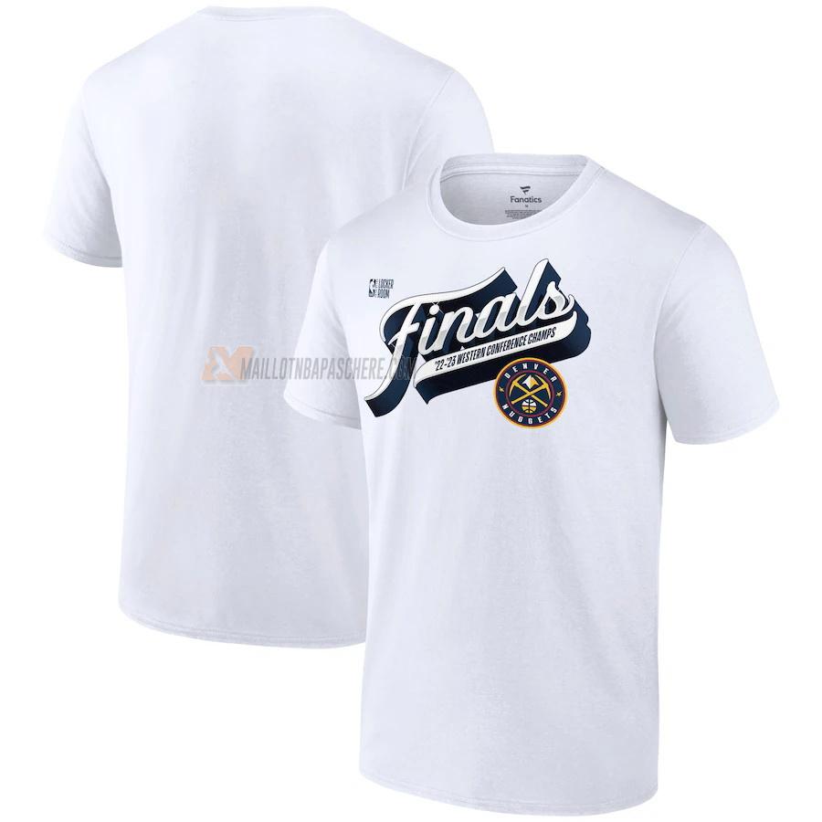 t-shirt denver nuggets de 23621a6 homme blanc western champions 2022-23