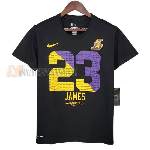 t-shirt lebron james los angeles lakers de noir ts19