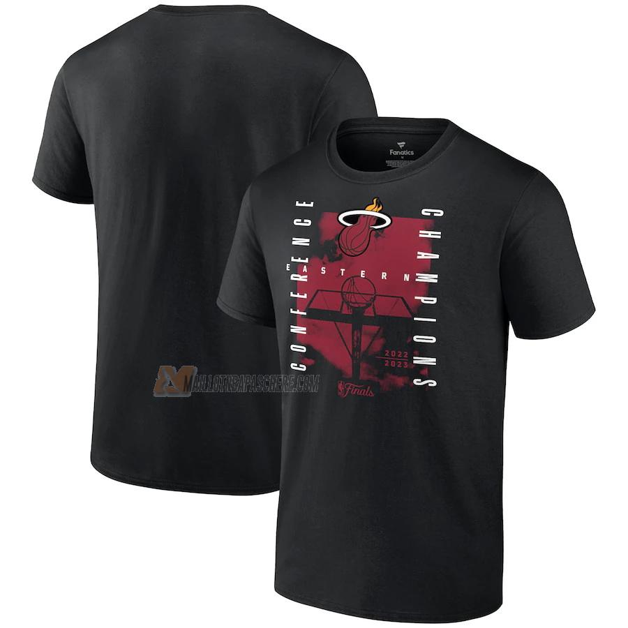 t-shirt miami heat de 23621a1 homme noir nba eastern champions 2022-23