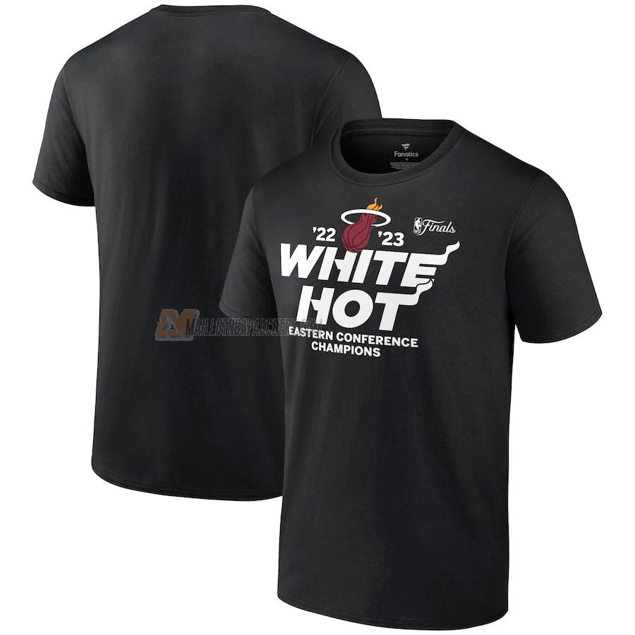 t-shirt miami heat de 23621a2 homme noir nba eastern champions 2022-23