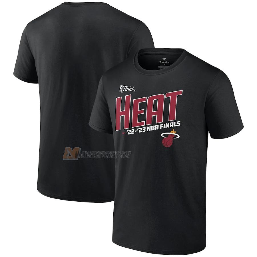 t-shirt miami heat de homme noir nba finals 2022-23