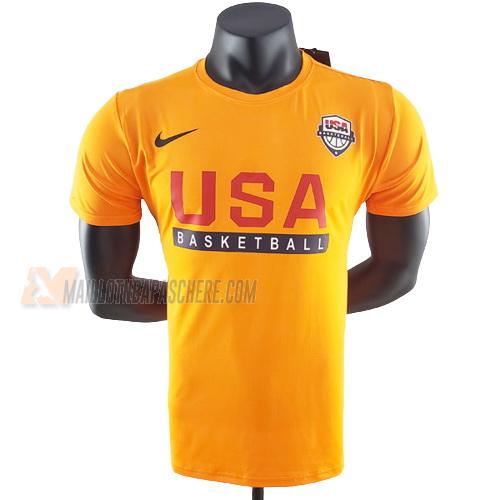 t-shirt usa de jaune ts42