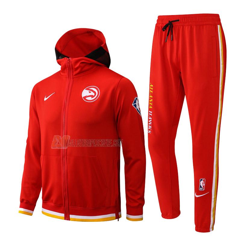 veste à capuche atlanta hawks de homme rouge vc011 2022