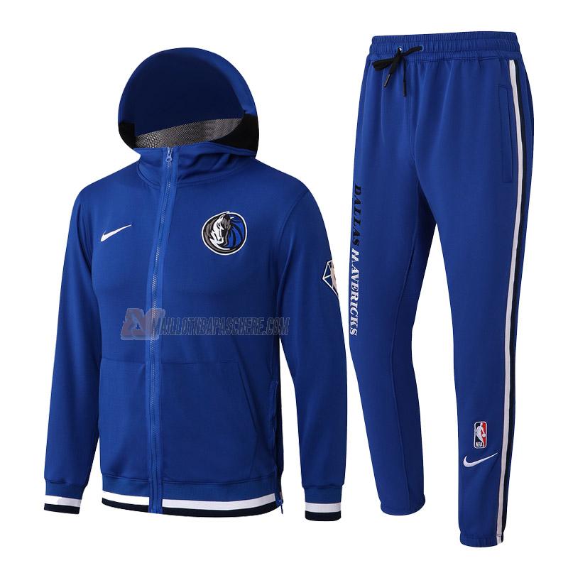 veste à capuche dallas mavericks de homme bleu vc017 2022