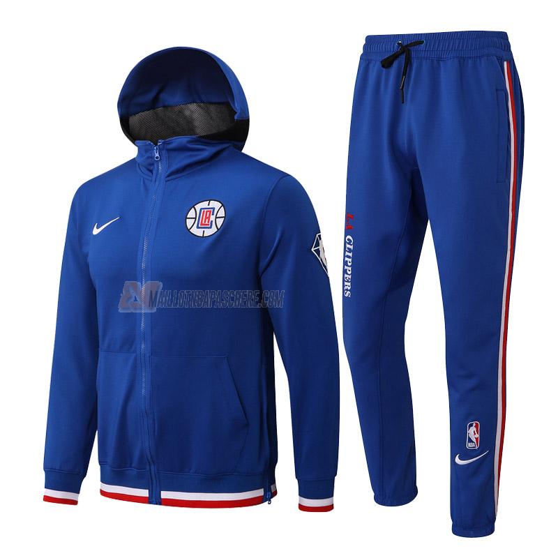 veste à capuche los angeles clippers de homme bleu vc018 2022