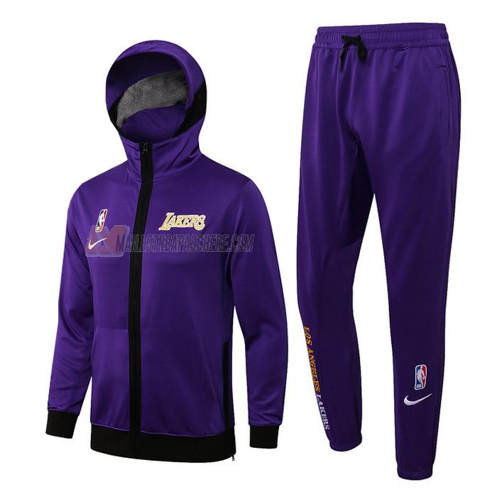 veste à capuche los angeles lakers de homme violet vc002 2023