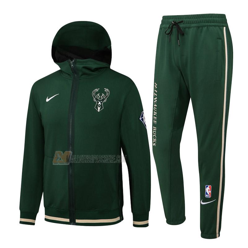 veste à capuche milwaukee bucks de homme vert vc023 2022