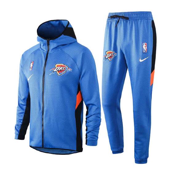 veste à capuche oklahoma city thunder de bleu 2023