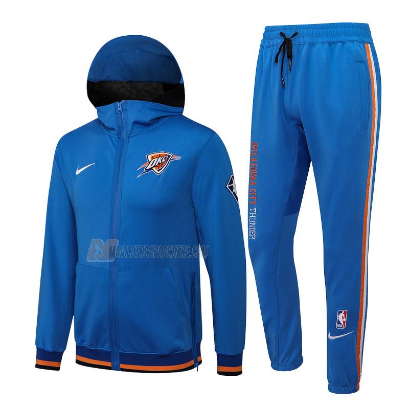 veste à capuche oklahoma city thunder de homme bleu vc030 2022