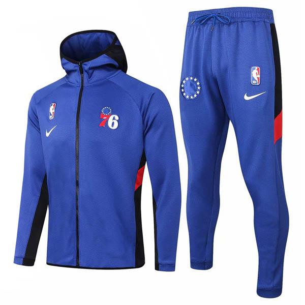 veste à capuche philadelphia 76ers de bleu 2023